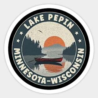 Lake Pepin Minnesota-Wisconsin Sunset Sticker